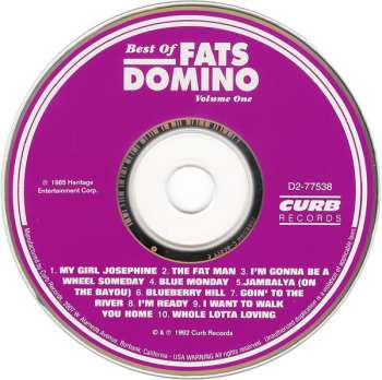 CD Fats Domino: Best Of Fats Domino Volume 1 ● Live