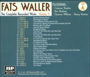 4CD Fats Waller: The Complete Recorded Works, Vol. 1 Messin' Around With The Blues