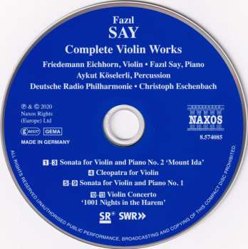 CD Fazıl Say: Complete Violin Works