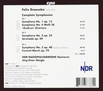 3CD/Dobozkészlet Felix Draeseke: Complete Symphonies