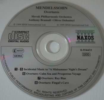 CD Felix Mendelssohn-Bartholdy: A Midsummer Night's Dream (Overtures: Ruy Blas • Hebrides • Calm Sea And Prosperous Voyage)