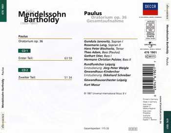 2CD Felix Mendelssohn-Bartholdy: Paulus - Oratorium Op. 36