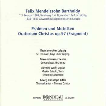 CD Felix Mendelssohn-Bartholdy: Psalmen Und Motetten, Oratorium Christus Op. 97
