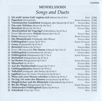 CD Felix Mendelssohn-Bartholdy: Songs And Duets