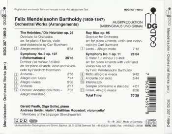 CD Felix Mendelssohn-Bartholdy: Symphonies No. 1&5, Hebrides & Ruy Blas Overtures (Arr. For Violin, Violoncello And Piano 4 Hands)