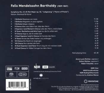 SACD Felix Mendelssohn-Bartholdy: Symphony #2 "Lobgesang