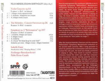 CD Felix Mendelssohn-Bartholdy: Violin Concerto, Symphony No. 5 'Reformation', The Hebrides