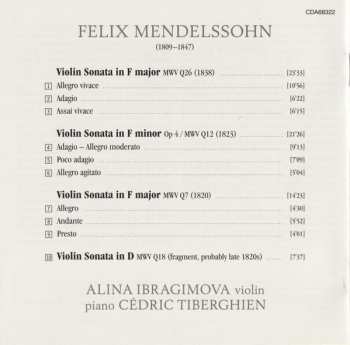 CD Felix Mendelssohn-Bartholdy: Violin Sonatas