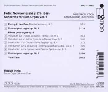 CD Rudolf Innig: Concertos For Solo Organ Vol. 1 CLR