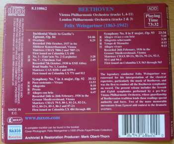 CD Ludwig van Beethoven: Symphony No. 7 / Symphony No. 8 / Egmont Overture