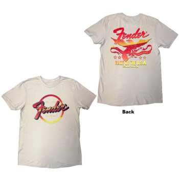 Merch Fender: Fender Unisex T-shirt: Made In The Usa (natural) (back Print) (small) S