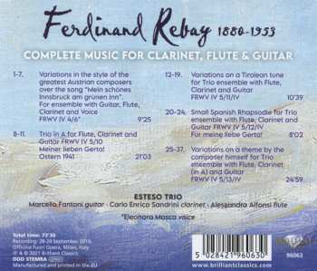 CD Ferdinand Rebay: Complete Music For Clarinet, Flute & Guitar