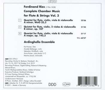 CD Ferdinand Ries: Flute Quartets Vol. 3