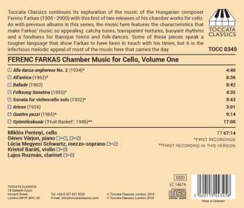 CD Miklós Perényi: Complete Chamber Music For Cello, Volume One