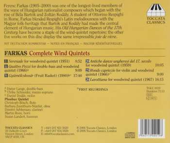 CD Daniel Dodds: Complete Wind Quintets Including Antiche Danze Ungheresi Del 17. Secolo