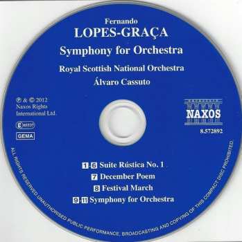 CD Royal Scottish National Orchestra: Symphony For Orchestra • Rustic Suite • December Poem