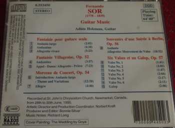 CD Fernando Sor: Morceau De Concert • Six Valses Et Un Galop • Souvenirs D'une Soirée À Berlin • Fantaisie Villageoise