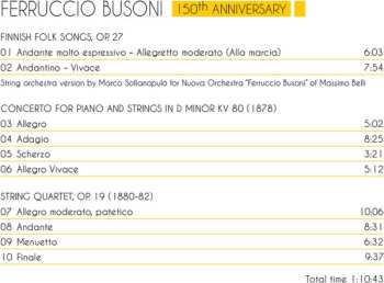 CD Ferruccio Busoni: Ferruccio Busoni: 150th Anniversary