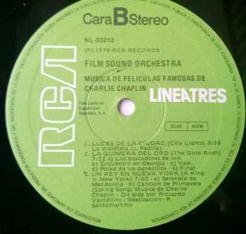 LP Film Sound Orchestra: Música De Películas Famosas De Charlie Chaplin