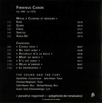 3CD Firminus Caron: Masses & Chansons