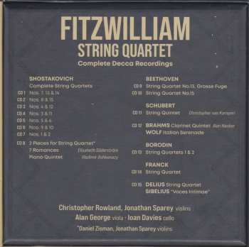 15CD/Dobozkészlet Fitzwilliam String Quartet: Complete Decca Recordings LTD