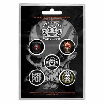 Merch Five Finger Death Punch: Kitűző készlet Logo Five Finger Death Punchs 