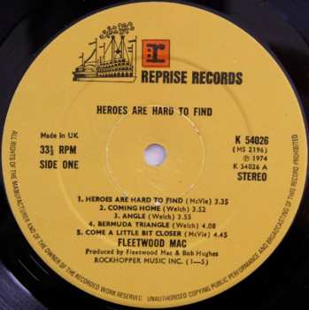 LP Fleetwood Mac: Heroes Are Hard To Find