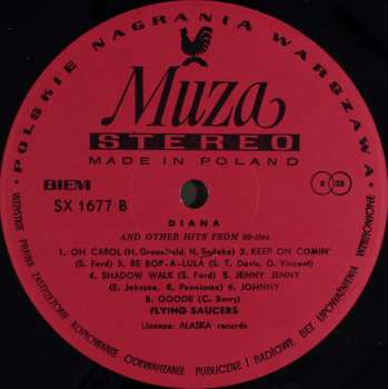 LP Flying Saucers: Diana And Other Hits From 60-ties