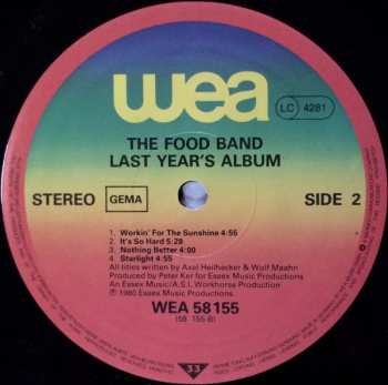 LP Food Band: Last Year's Album