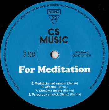 LP Meditating Four: Record For You LTD
