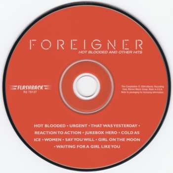 CD Foreigner: Hot Blooded And Other Hits