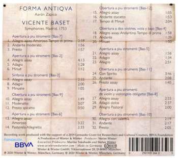 CD Forma Antiqva: Symphonies. Madrid. 1753