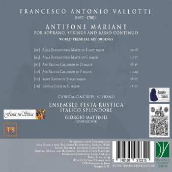 CD Italico Splendore: Antifone Mariane (For Soprano, Strings And Basso Continuo)