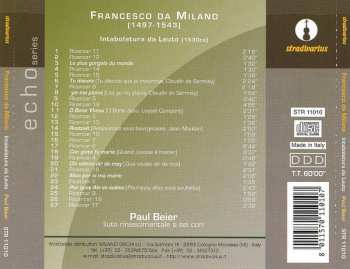 CD Francesco Canova da Milano: Intabolatura Da Leuto (1530ca)