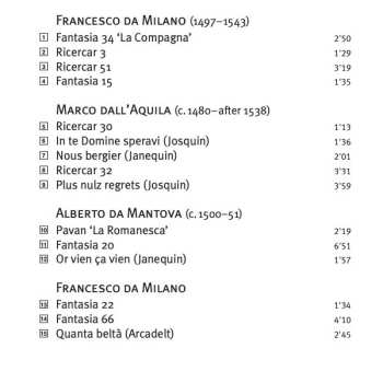 SACD Francesco Canova da Milano: Italian Lute Virtuosi Of The Renaissance