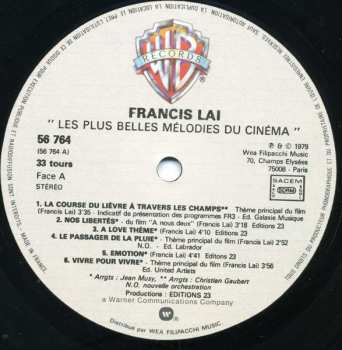 LP Francis Lai: Les Plus Belles Mélodies Du Cinéma