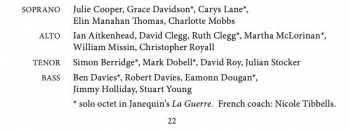 CD The Sixteen: Missa De La Batalla Escoutez ; La Guerre