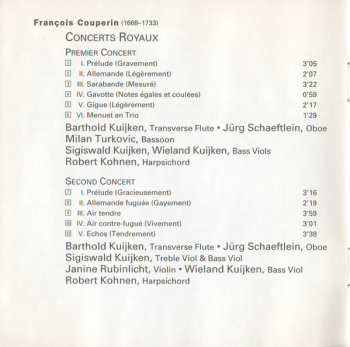 CD François Couperin: Concerts Royaux Nos. 1-4
