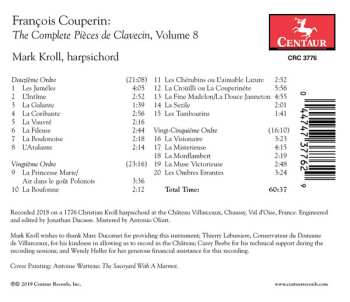 CD François Couperin: The Complete Pièces de Clavecin, Vol. 8