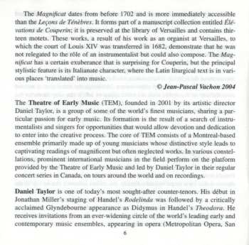 CD Daniel Taylor: Leçons De Ténèbres