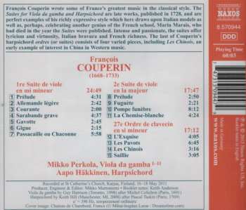 CD François Couperin: Suites For Viola Da Gamba (27e Ordre De Clavecin)