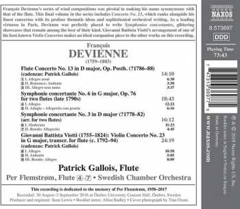 CD François Devienne: Flute Concerto No. 13