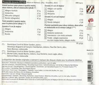 CD François-Joseph Fétis: Sextuor, Sonates, Quintette