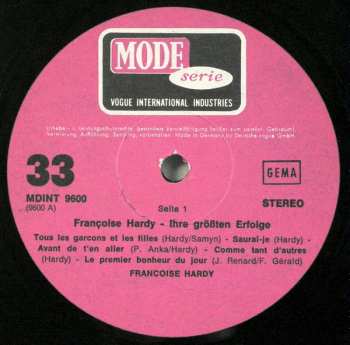 LP Françoise Hardy: Ihre Grössten Erfolge