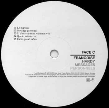 2LP Françoise Hardy: Messages Personnels