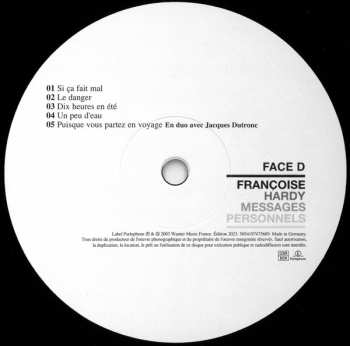 2LP Françoise Hardy: Messages Personnels