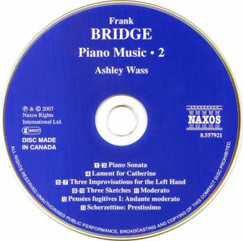 CD Frank Bridge: Piano Music • 2