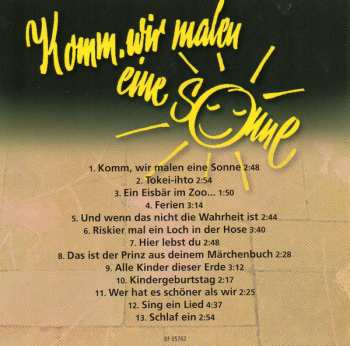 CD Frank Schöbel: Komm, Wir Malen Eine Sonne