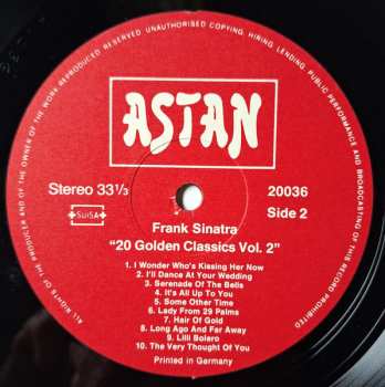 LP Frank Sinatra: 20 Golden Classics Vol. 2