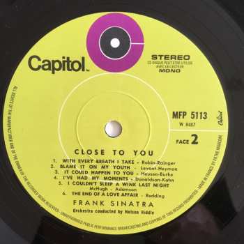 LP Frank Sinatra: Close To You